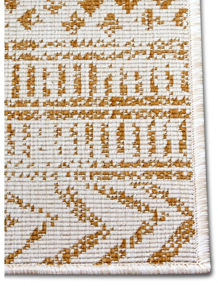 Żółto-biały dywan odpowiedni na zewnątrz 80x350 cm Biri – NORTHRUGS