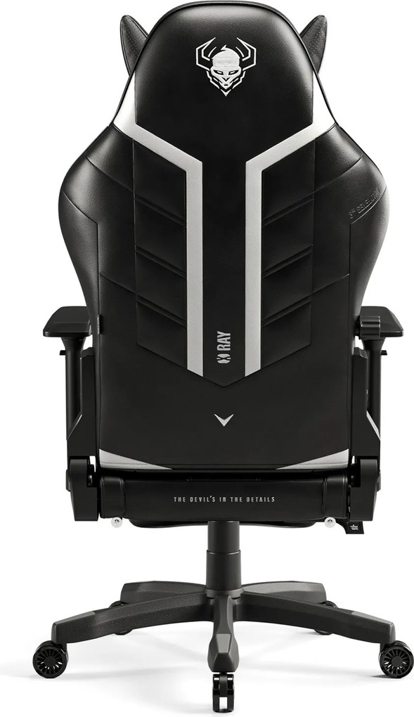 Fotel gamingowy Diablo X-Ray 2.0 Small Size, czarno-biały