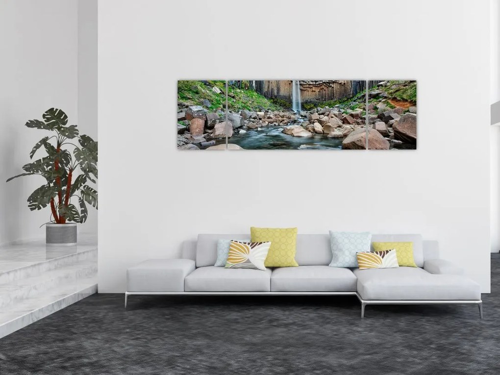 Obraz - Wodospad Svartifoss, Islandia (170x50 cm)