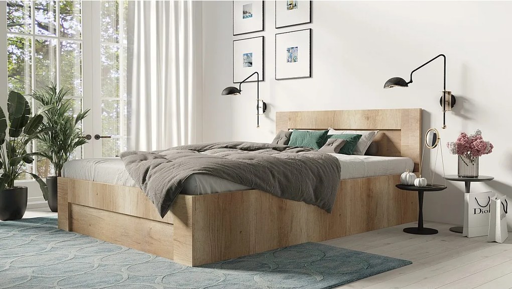 Łóżko 160cm x 200cm Otwierane z boku | CANION | Pojemnik + Stelaż