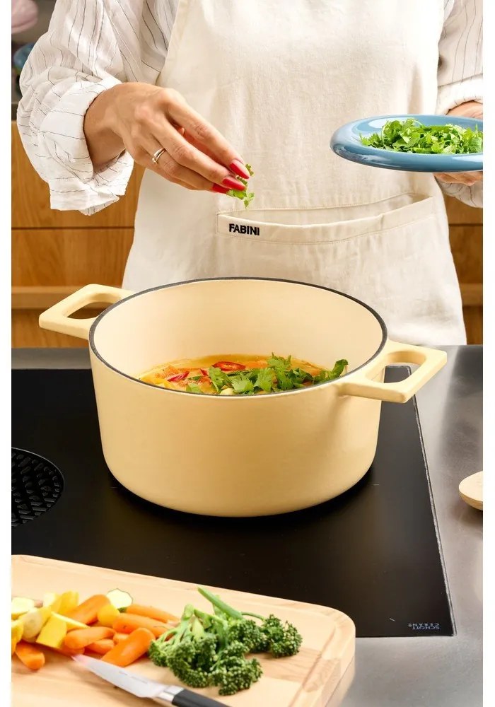 Garnek żeliwny z pokrywką odpowiedni na indukcję 5,5 l Mattia 3.0 – FABINI