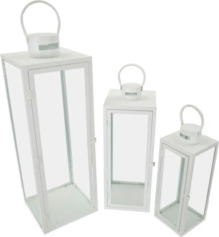 Metalowy lampion 3 szt. (wysokość 66 cm) – Mauro Ferretti