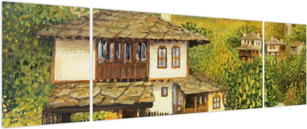 Obraz - Domki letniskowe w lecie (170x50 cm)