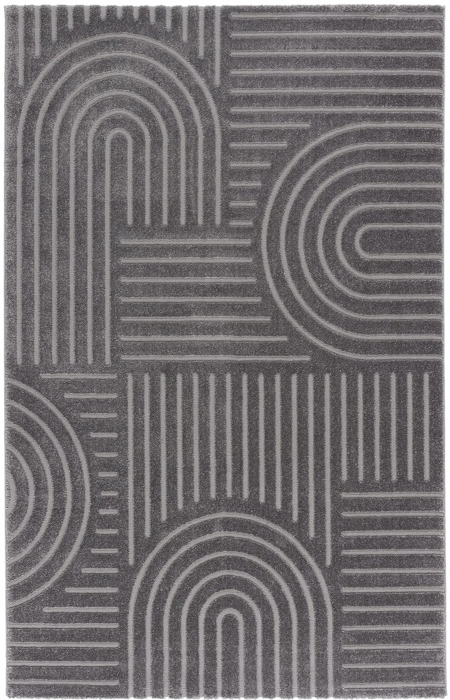 Dywan nowoczesny 3D Louis ciemny szary 80 cm x 150 cm