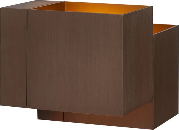 Nowoczesny kinkiet ścienny ciemny brąz 2-źródła światła - Transfer Double