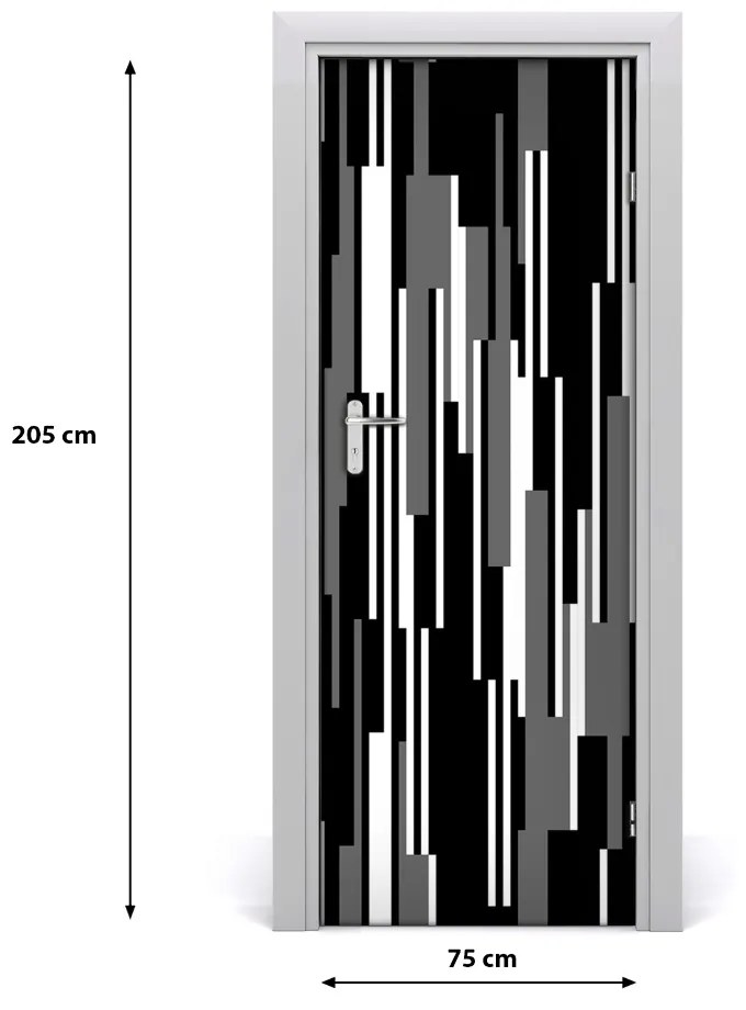 Naklejka fototapeta na drzwi Czarno-białe linie