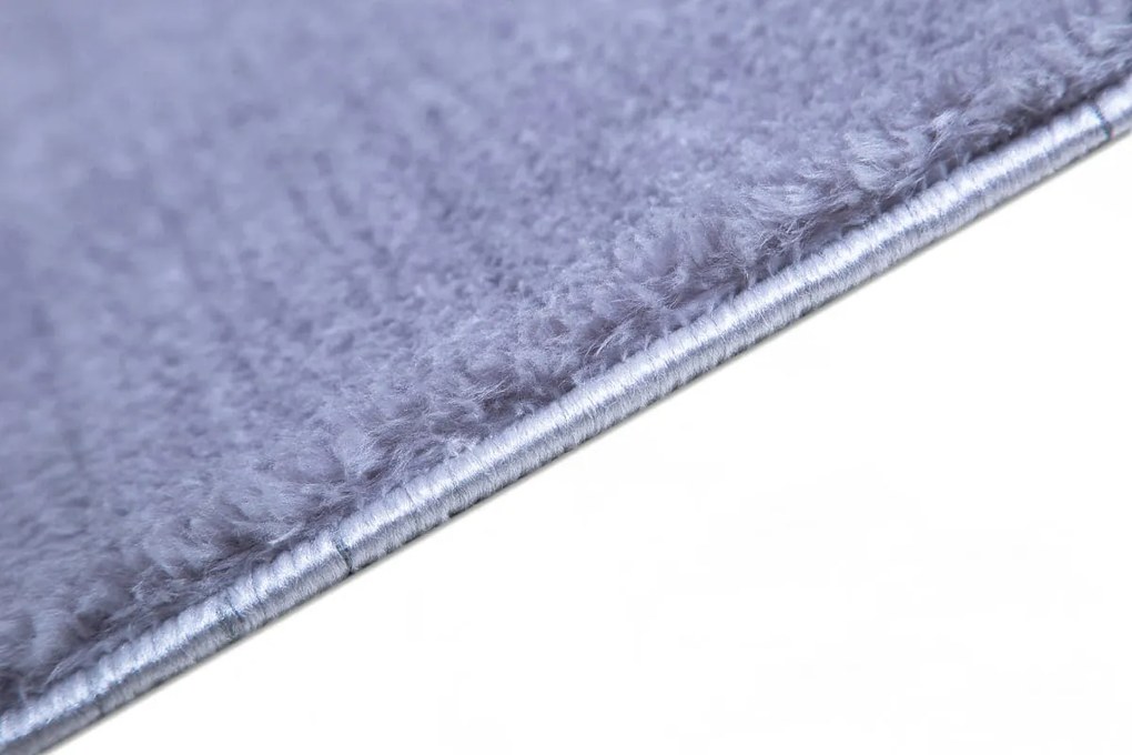Dywan pluszowy Catwalk srebrny 60 cm x 100 cm