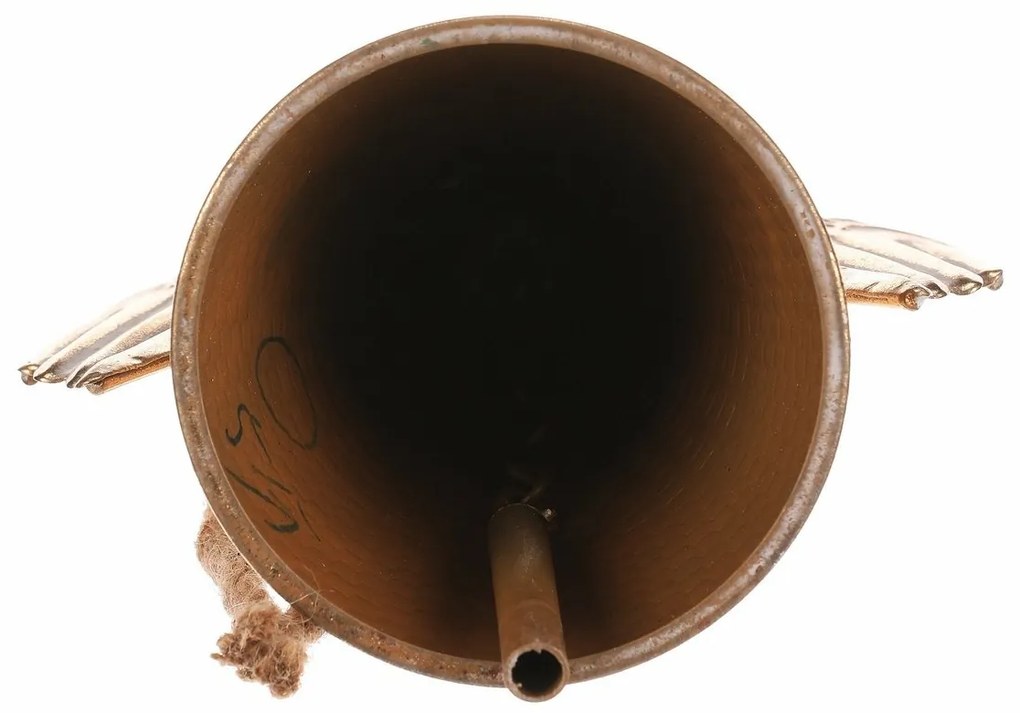 Zawieszka metalowa ozdoba świąteczna Anioł dzwonek24 cm, złota