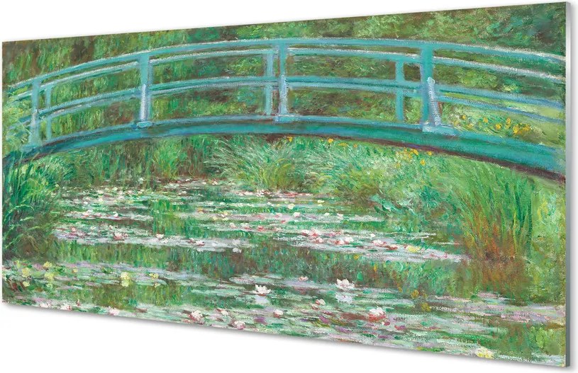 Szklany Panel Japońska Kładka - Claude Monet
