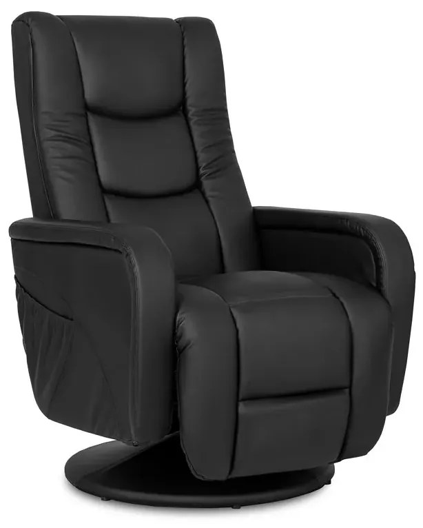 Czarny elegancki fotel masujący obrotowy S6-N66