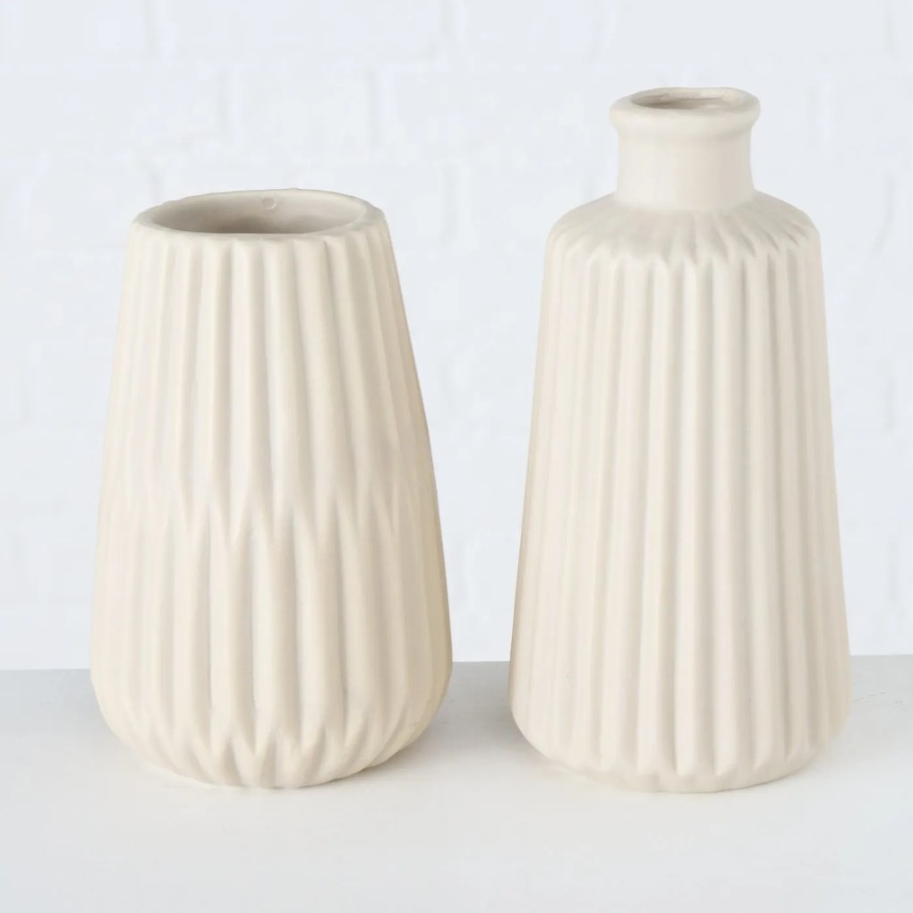 Wazon ceramiczny z tłoczonym wzorem ESKO, 17 cm