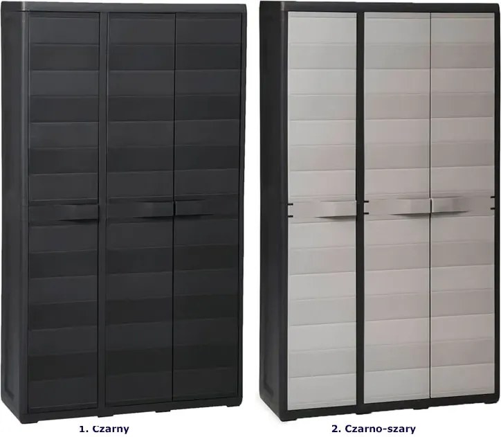 Wielofunkcyjna szafa do ogrodu i piwnicy czarny + szary T7-T63