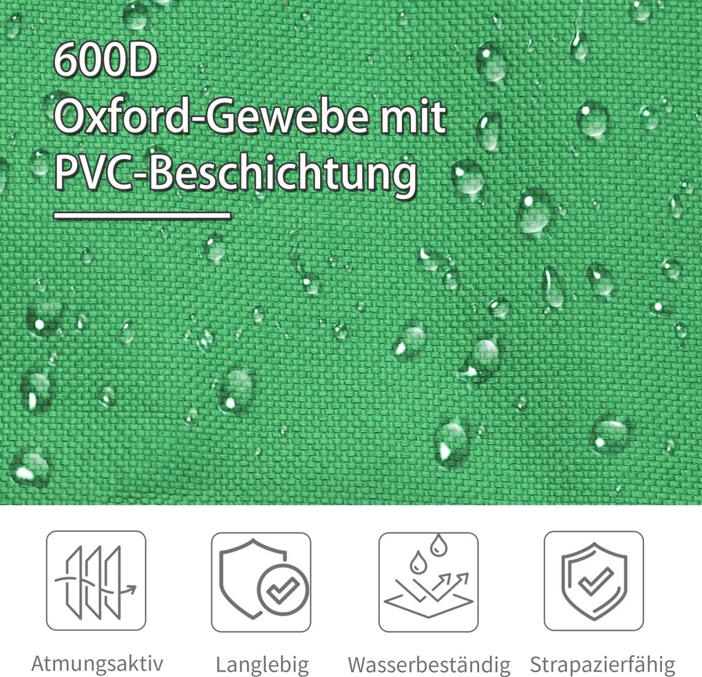 Składane Łóżko Campingowe Outsunny z Boczną Kieszenią i Uchwytem na Napój, Nośność do 136 kg, Stal i Oxford, Zielony+Czarny, 190 x 65 x 40 cm
