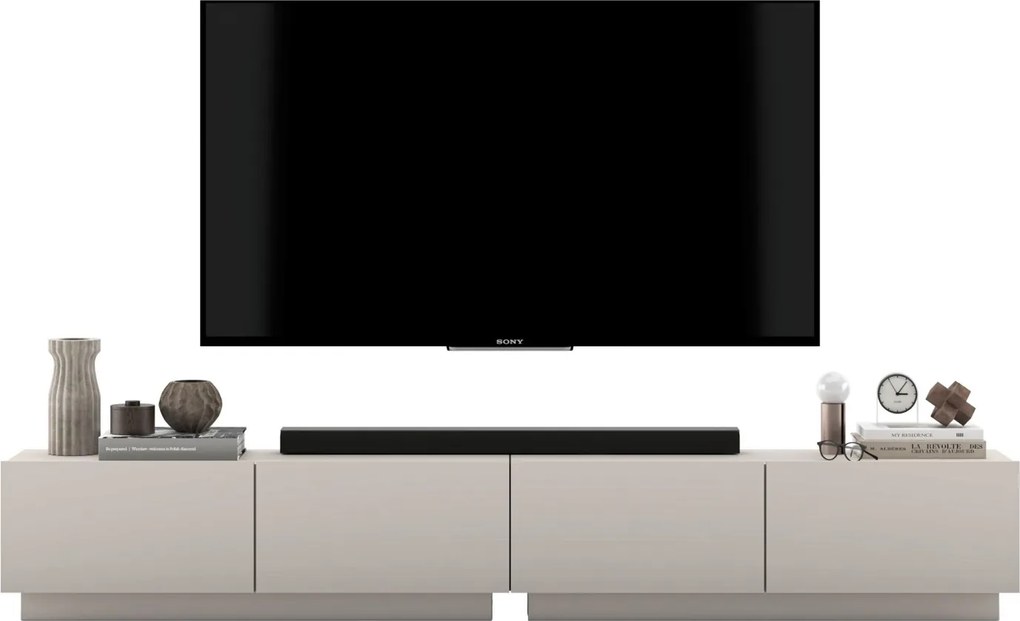Podwójna szafka RTV Enjoy 240 cm, wisząco stojąca, kaszmir mat