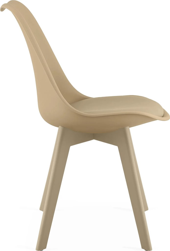 Krzesło MARK - ciemny beż / nogi beżowe
