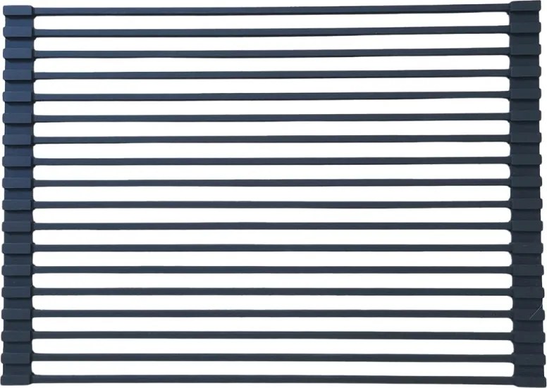 Składana suszarka do naczyń 43 x 31 wykonana ze stali nierdzewnej i silikonu czarny - Essebagno