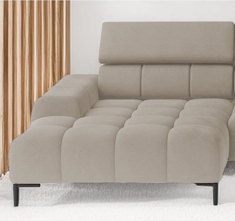 Narożnik PLAZA XL Prawostronny Elektryczna regulacja Tkanina SOLAR 16 WERSAL