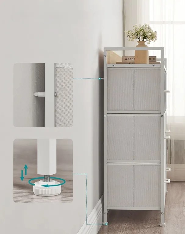 Komoda z szufladami FLEXIRO 98x85 cm, dąb/biała