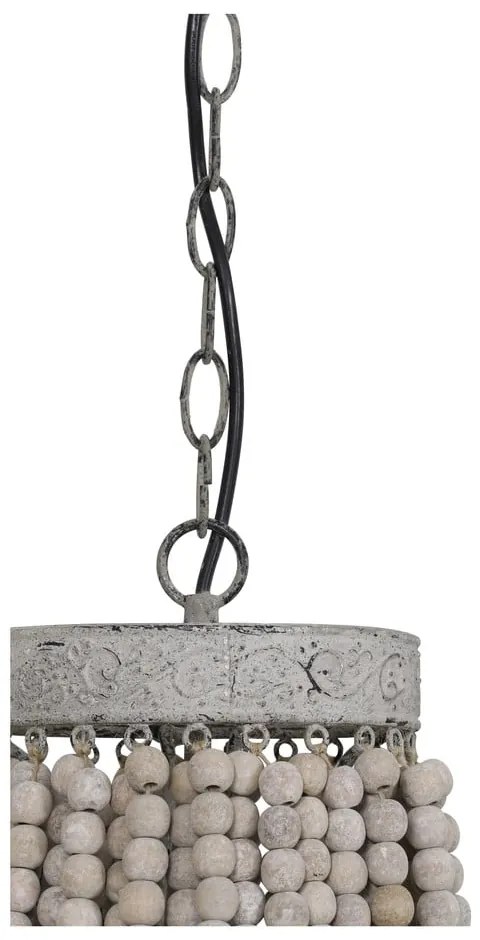 Biała lampa wisząca z metalowym kloszem ø 36 cm Luna – Light & Living