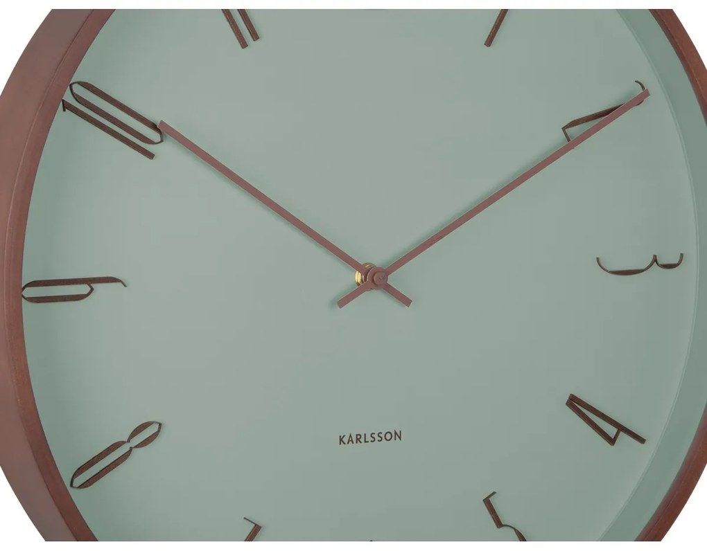 Karlsson 6014GR designerski zegar ścienny zielony,średnica 40 cm