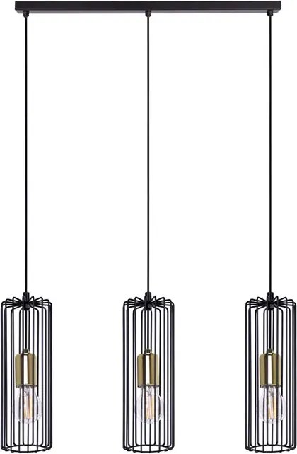 Czarno-złota druciana lampa wisząca nad stół - S775 W4-P32