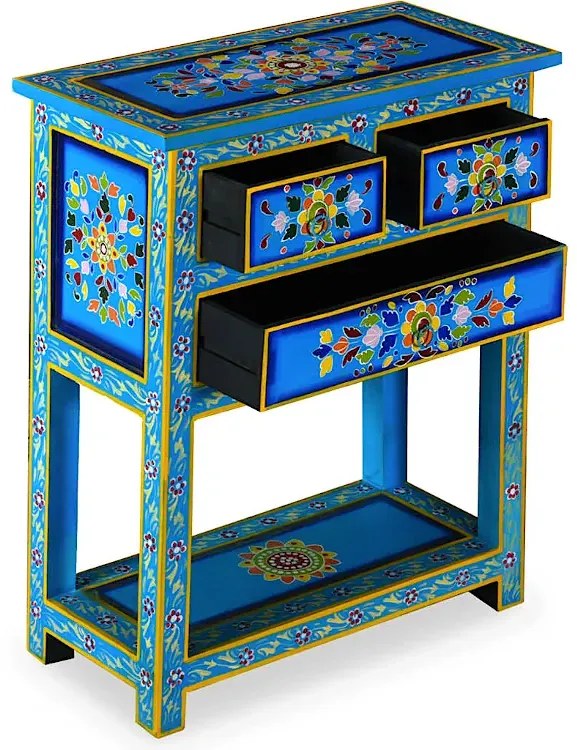 Drewniana szafka z szufladami - Norman