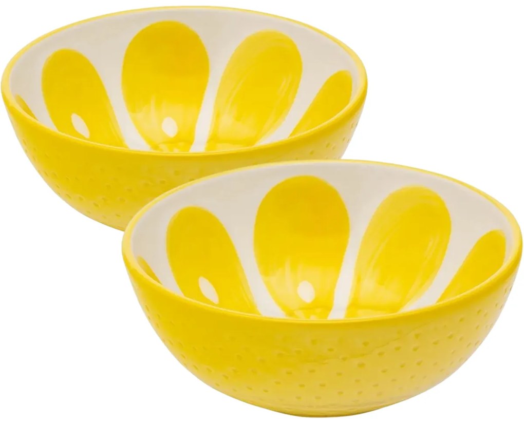 Altom Zestaw ceramicznych misek Tropicana cytryna12,5 cm, 2 szt.