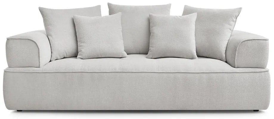 Jasnoszara sofa z tkaniny szenilowej 237 cm Whesley – Bobochic Paris