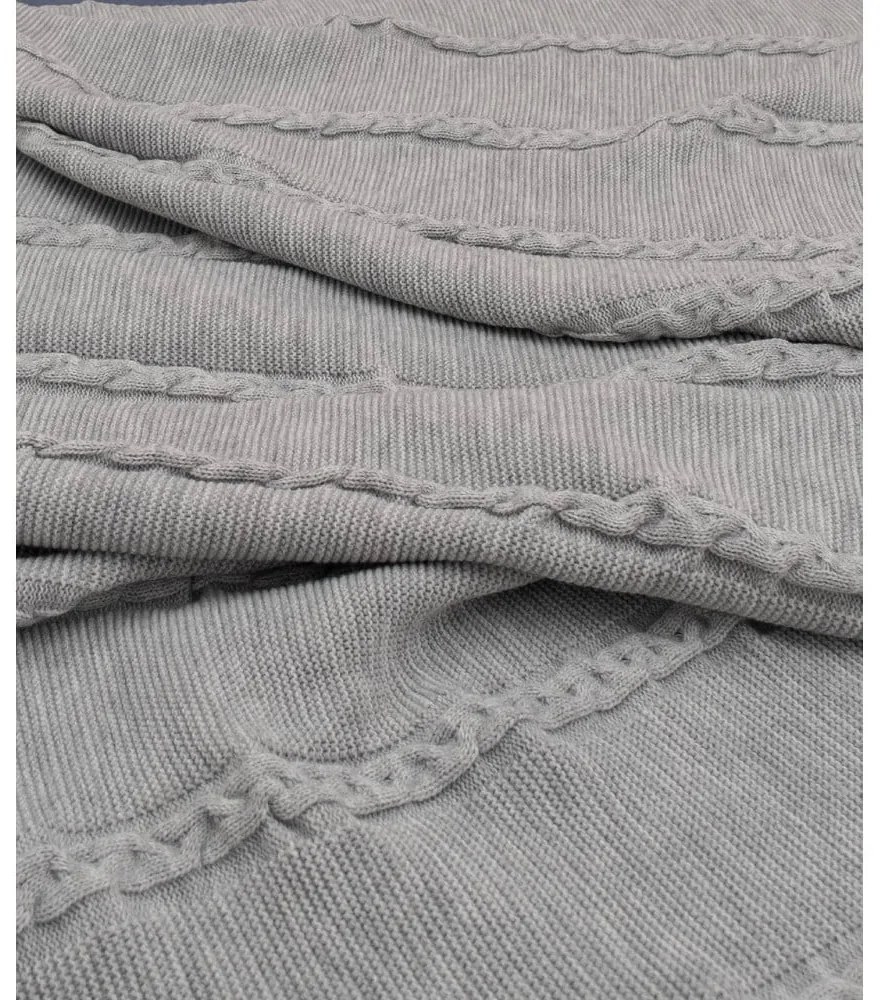 Szara narzuta 200x220 cm Trenza – Oyo Concept