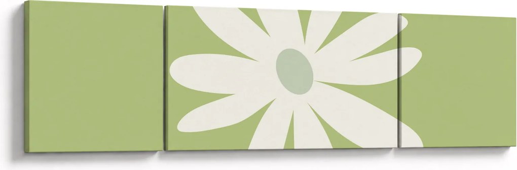 Obraz - Hipisi, zielone kwiaty N⁰2 (170x50 cm)