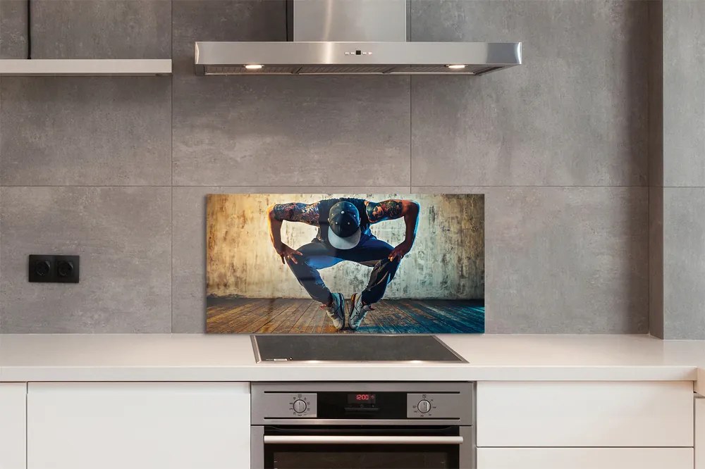 Panel szklany do Kuchni Tancerz Hip-Hop w Akcji