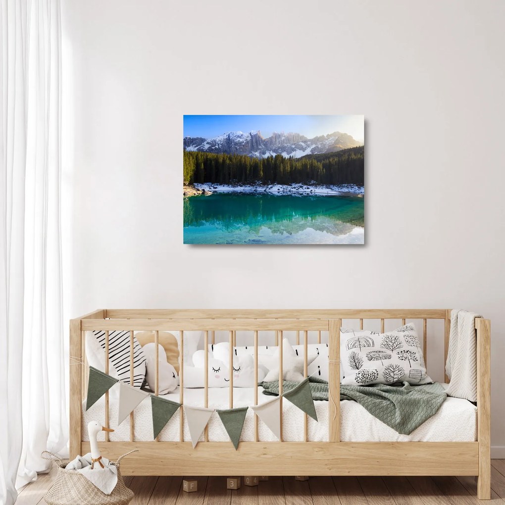 Obraz na szkle - Jezioro Karersee (70x50 cm)