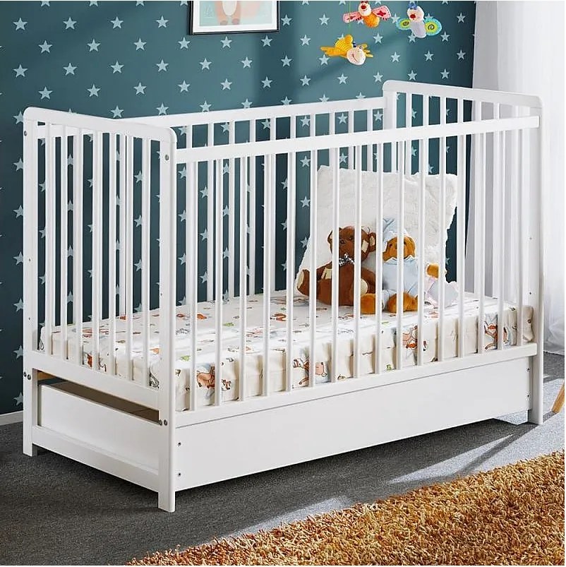 Łóżeczko dziecięce CYPI II PLUS 120x60 biały mat