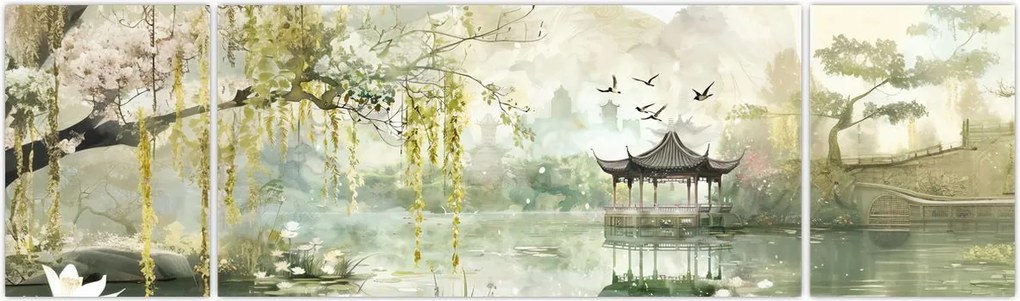 Obraz - Chińskie jezioro (170x50 cm)