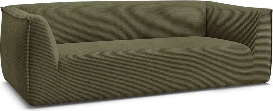 Zielona sztruksowa sofa 242 cm Giorgia – Bobochic Paris