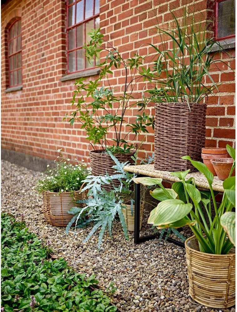 Osłonki na doniczki ze sztucznego rattanu zestaw 2 szt. ø 35 cm Cestina – Bloomingville