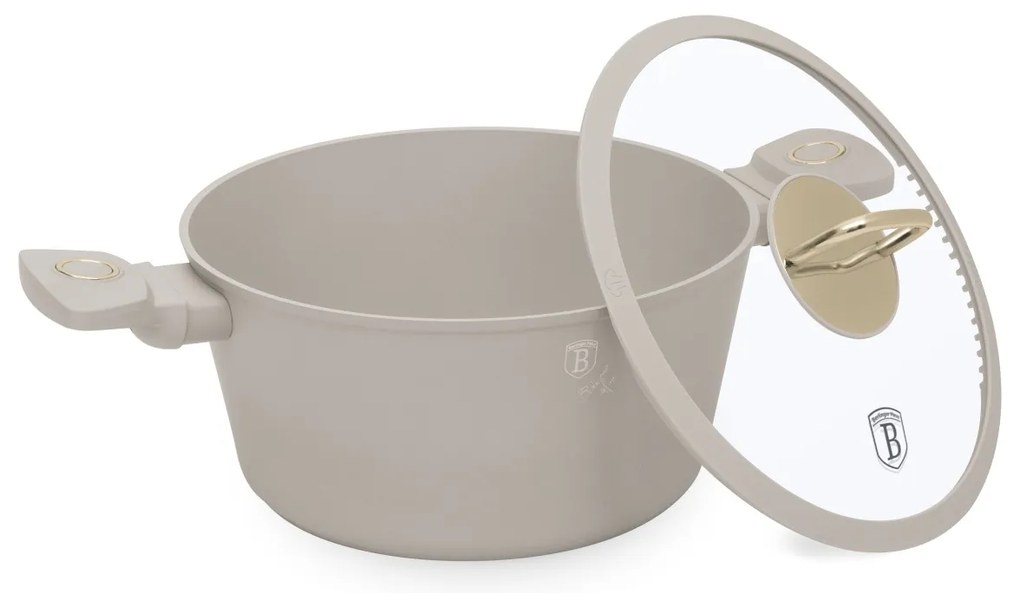 BerlingerHaus Rondel z powłoką tytanową i pokrywką Sahara 24 cm, 24 cm