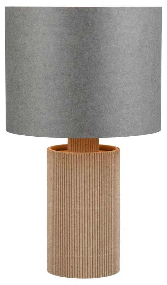 Szaro-beżowa lampa stołowa (wysokość 28 cm) Canio – Trio