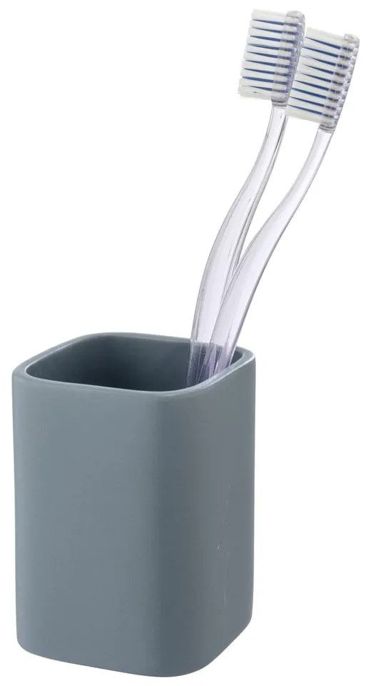 Niebieski ceramiczny kubek na szczoteczki do zębów Hexa – Wenko