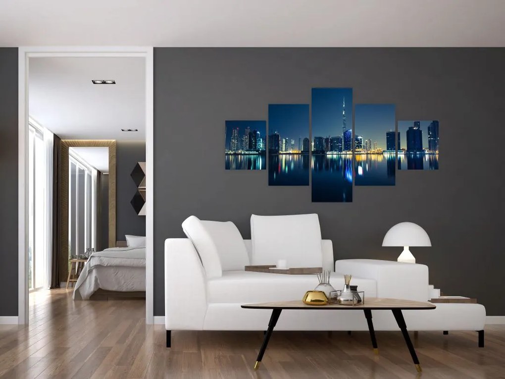 Obraz miasta nocą (125x70 cm)