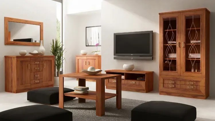 Komoda szeroka 90x140 cm dąb stuletni L8-A76
