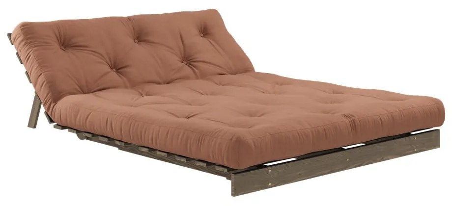 Pomarańczowomiedziana rozkładana sofa 140 cm Roots – Karup Design