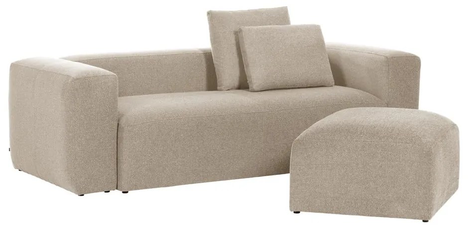 Beżowa sofa Kave Home Blok, 240 cm