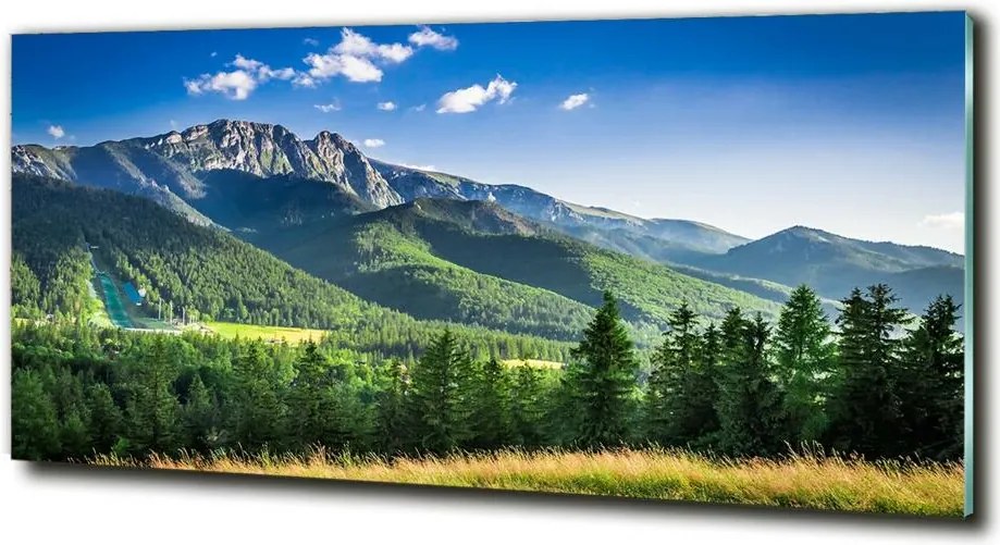 Foto obraz szklany Skocznia w Tatrach