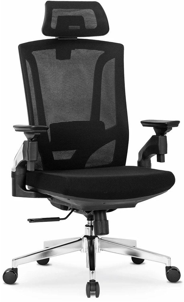 Fotel Biurowy Ergonomiczny Obrotowy WILLY Czarny Nowoczesny