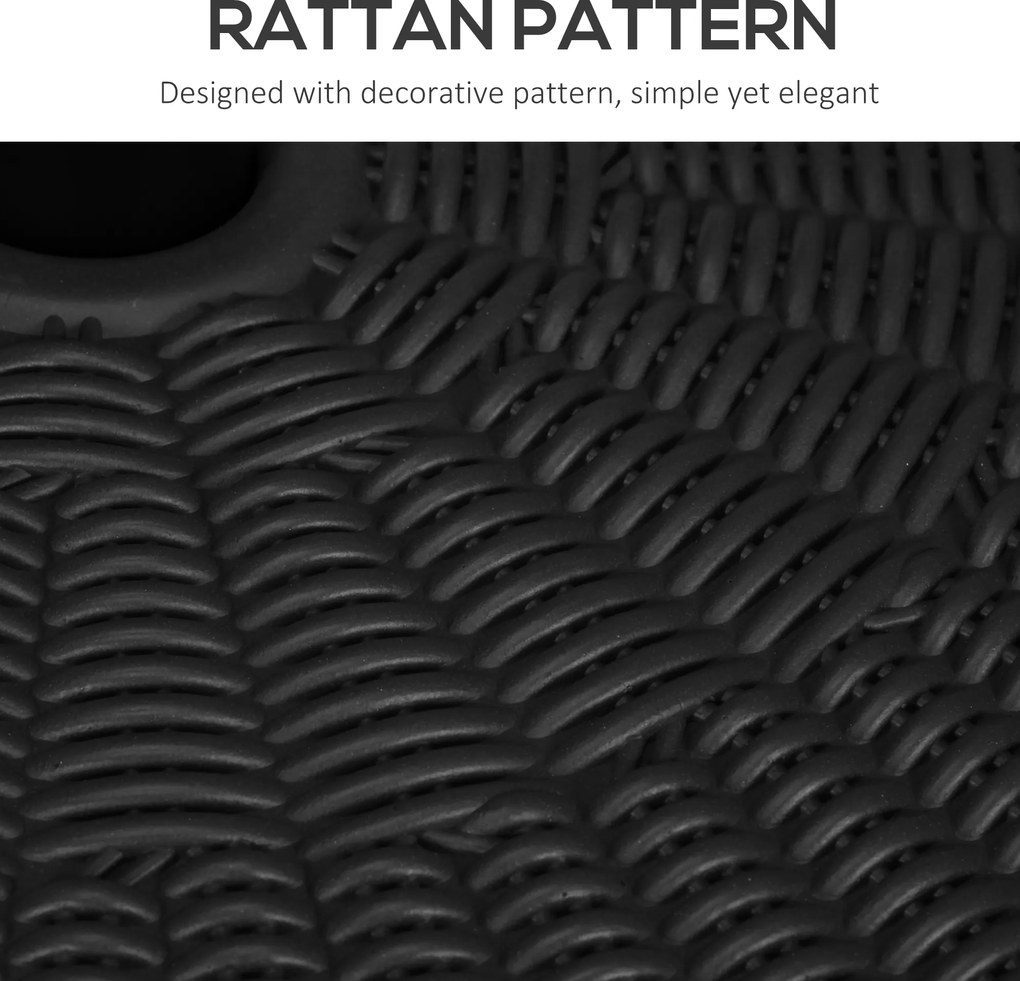 Outsunny Stojak na parasol Uchwyt na parasol, odporny na warunki atmosferyczne, napełniany, Ø51x 36W cm, Czarny
