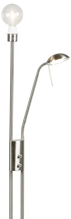 Nowoczesna lampa stojąca ze stali, z możliwością ściemniania - Luxor