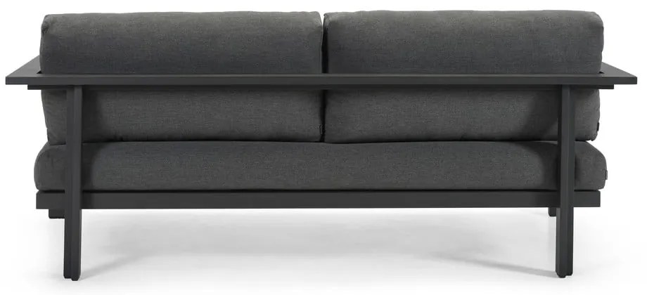 Ciemnoszara aluminiowa sofa ogrodowa Cubic – Diphano