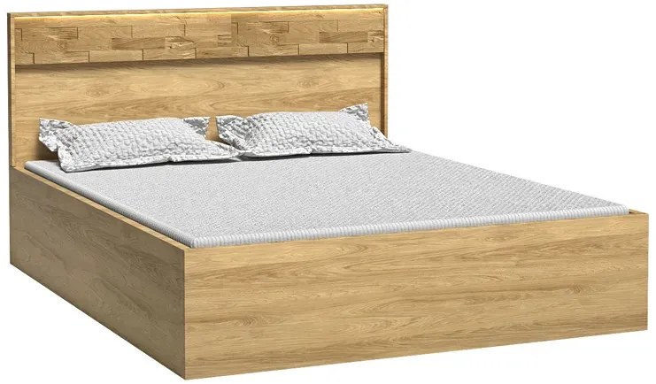 Podwójne łóżko 160x200 hikora naturalna - Acorus 11X