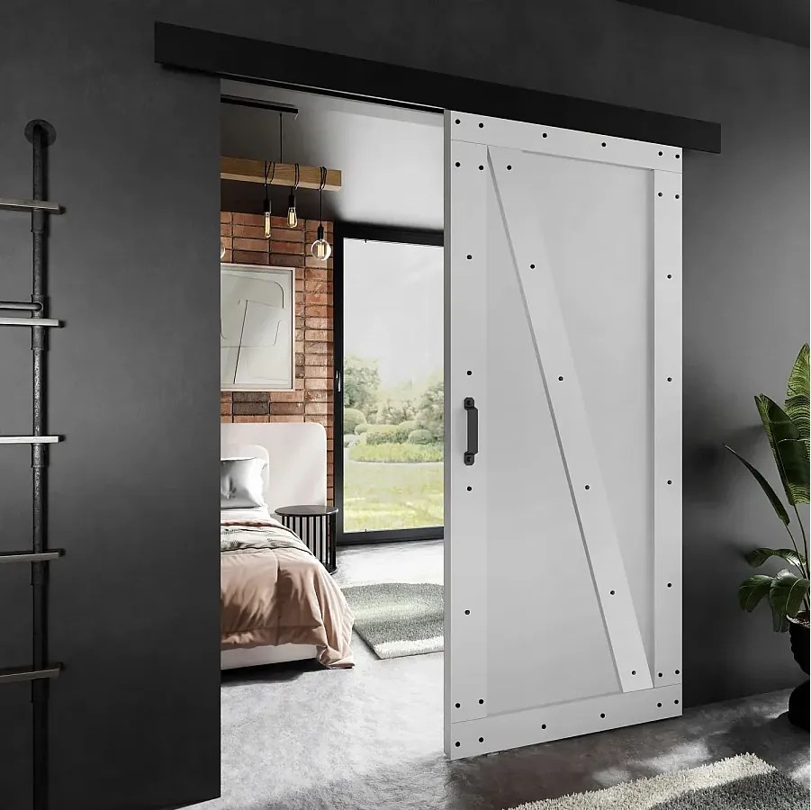 Drzwi przesuwne PALADIO 4 z maskownicą biały 60